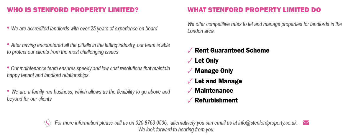 Stenford Property Limited - Lettings Specialist Text